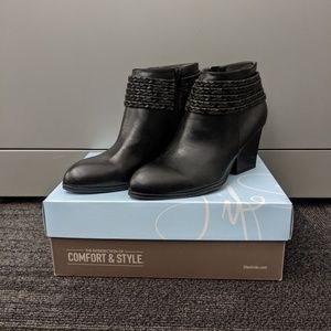 Western Life Stride Black Booties 8 NIB